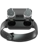 SmartCase Smartwatch mit Kopfhörern in Schwarz