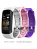 SmartCase Fitnessarmband in Weiß/ Rosa/ Lila
