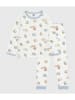 PETIT BATEAU Pyjama in Weiß/ Bunt