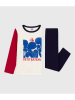 PETIT BATEAU Pyjama wit/rood/donkerblauw