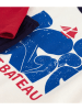 PETIT BATEAU Pyjama wit/rood/donkerblauw