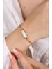 Pierres delicates Vergulde armband met parelmoer
