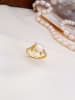 Pierres delicates Vergulde ring met parel en edelstenen