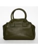 Victor & Hugo Paris Skórzana torebka "Milena" w kolorze zielonym - 38 x 20 x 12 cm
