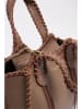 Victor & Hugo Paris Leder-Schultertasche "Kamelia" in Braun - (B)25 x (H)20 x (T)9 cm