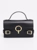 Victor & Hugo Paris Leder-Umhängetasche ''Sumy'' in Schwarz - (B)24 x (H)14 x (T)7 cm