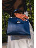Victor & Hugo Paris Leder-Henkeltasche "Winy" in Blau - (B)29 x (H)22 x (T)11,5 cm