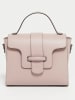 Victor & Hugo Paris Leder-Henkeltasche "Ariel" in Taupe - (B)26,6 x (H)23 x (T)8 cm