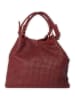 Victor & Hugo Paris Leder-Schultertasche "Reina" in Bordeaux - (B)33 x (H)31 x (T)16 cm