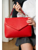 Victor & Hugo Paris Skórzana torebka "Yuna" w kolorze czerwonym - 31 x 22 x 10 cm