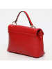Victor & Hugo Paris Skórzana torebka "Yuna" w kolorze czerwonym - 31 x 22 x 10 cm