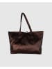 Victor & Hugo Paris Leder-Shopper "Vog" in Braun - (B)50 x (H)28 x (T)12 cm