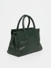 Victor & Hugo Paris Skórzana torebka "Eve" w kolorze ciemnozielonym - 33 x 24 x 14 cm