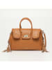 Victor & Hugo Paris Leder-Henkeltasche "Bagatelle" in Camel - (B)31 x (H)23 x (T)9 cm