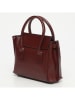 Victor & Hugo Paris Skórzana torebka "Jeny" w kolorze bordowym - 25 x 19 x 7 cm