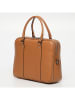 Victor & Hugo Paris Leren aktetas "Cesare" camel - (B)36,5 x (H)28 x (D)12 cm