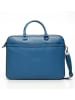 Victor & Hugo Paris Leder-Aktentasche "Antonio" in Blau - (B)41 x (H)29,5 x (T)8,5 cm