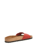 Comfortfusse Leren slippers rood