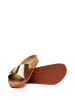 Comfortfusse Leder-Pantoletten in Rosegold