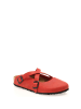 Comfortfusse Leren clogs rood
