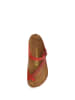 Comfortfusse Leren teenslippers rood