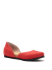 Comfortfusse Leren ballerina's rood