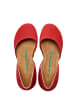 Comfortfusse Leren ballerina's rood
