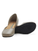 Comfortfusse Leder-Ballerinas in Grau