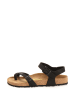 Comfortfusse Leren teensandalen zwart