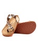 Comfortfusse Leren teenslippers roségoudkleurig