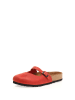 Comfortfusse Leren clogs rood