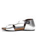 Comfortfusse Leder-Sandalen in Silber