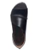 Comfortfusse Leder-Sandalen in Schwarz