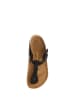 Comfortfusse Leren teenslippers zwart