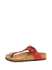 Comfortfusse Leren teenslippers rood