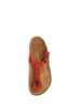 Comfortfusse Leren teenslippers rood