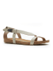 Comfortfusse Leder-Sandalen in Beige