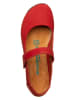 Comfortfusse Leren ballerina's rood
