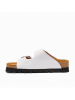 Comfortfusse Skórzane klapki "Troy" w kolorze białym