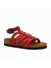 Comfortfusse Leder-Sandalen "Ares" in Rot