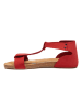 Comfortfusse Leren sandalen rood