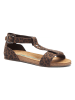 Comfortfusse Leren sandalen bruin