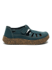 Comfortfusse Leder-Slipper in Petrol