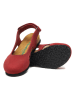 Comfortfusse Leren ballerina's rood