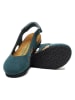 Comfortfusse Leder-Ballerinas in Blau