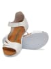 Comfortfusse Leder-Sandalen in Weiß