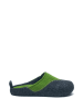 Comfortfusse Wollen pantoffels donkerblauw/groen