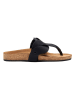Comfortfusse Leren teenslippers zwart