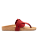 Comfortfusse Leder-Zehentrenner in Rot