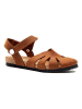 Comfortfusse Leder-Sandalen in Braun